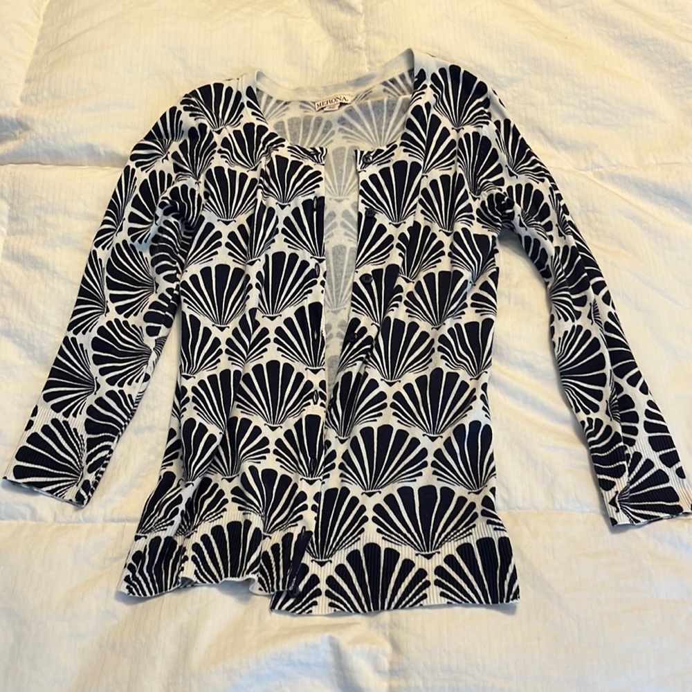 Shell print cardigan, Merona, small,